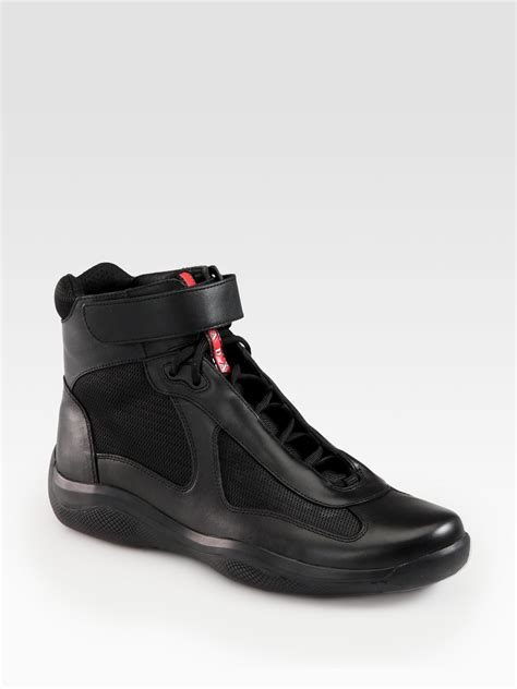 men's prada sneakers|Prada high top sneakers men.